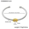18K Gold-Plated Stainless Steel Geometric Bracelet with 5A Zircon Inlay