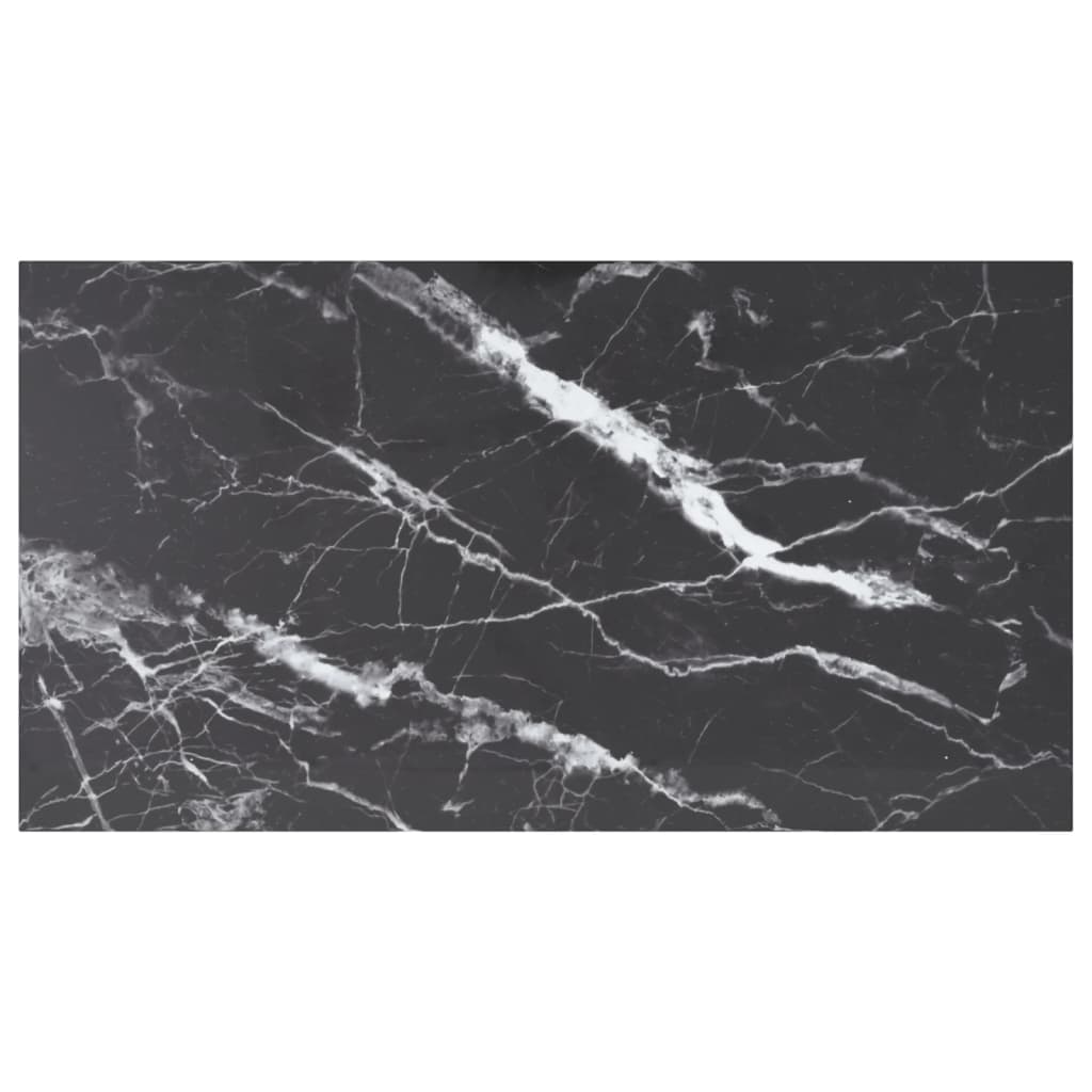 Vidaxl Tischplatte, Schwarz, 120X65 Cm, 8 Mm, Glas Mit Marmorstruktur