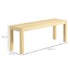 Bank Holzbank Küchenbank, Massivholz, 3-Sitzer Bank, 120 cm x 33 cm x 45 cm, Natur