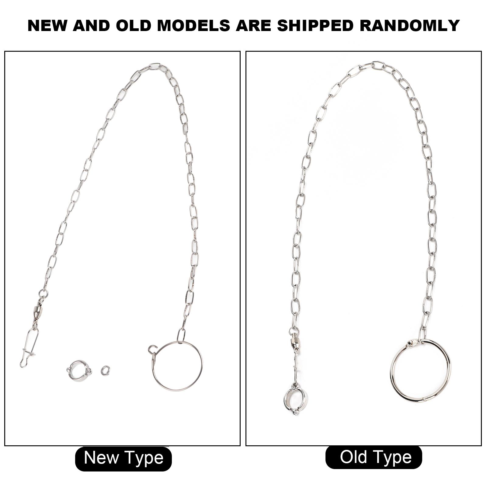 

54cm Parrot Training Foot Chain Stainless Steel Split Pet Training Anklet Ring for Large Parrot Birds