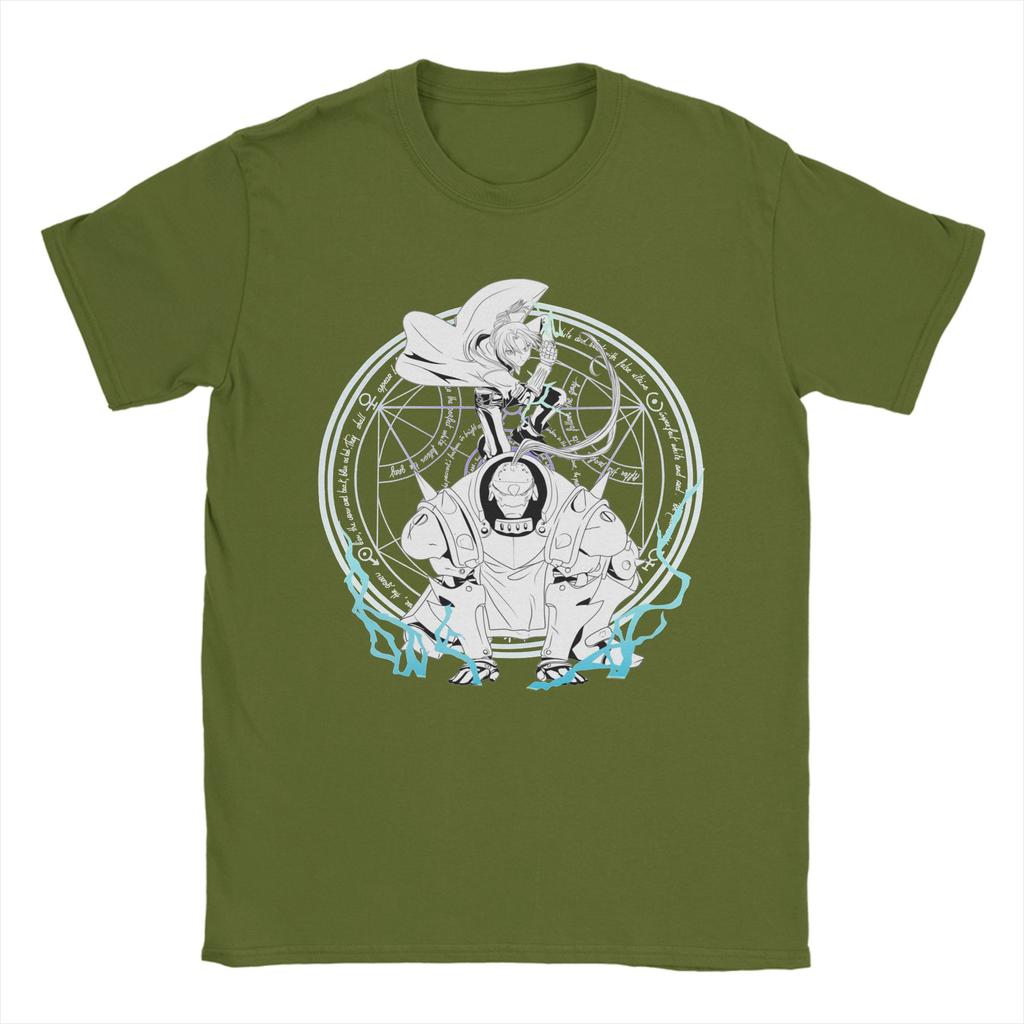 Unisex TShirts Fusioonn Fullmetal Alchemist Anime Vintage Cotton Tee Shirt Short Sleeve Nina and Dog T Shirts Crewneck Tops