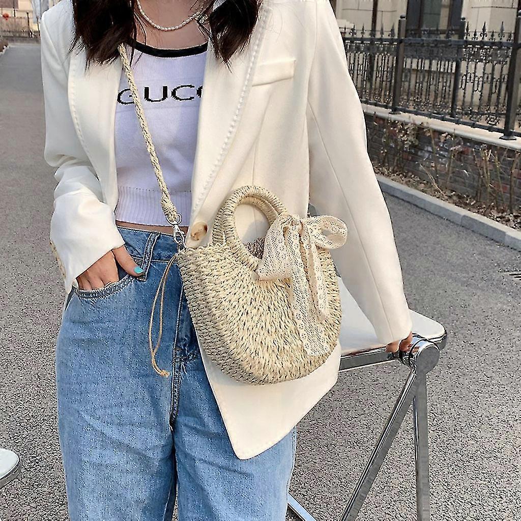 Hobo Women's Straw Beach Tote Bag Woven Summer Bags Bohemian Vacation Casual Handbag