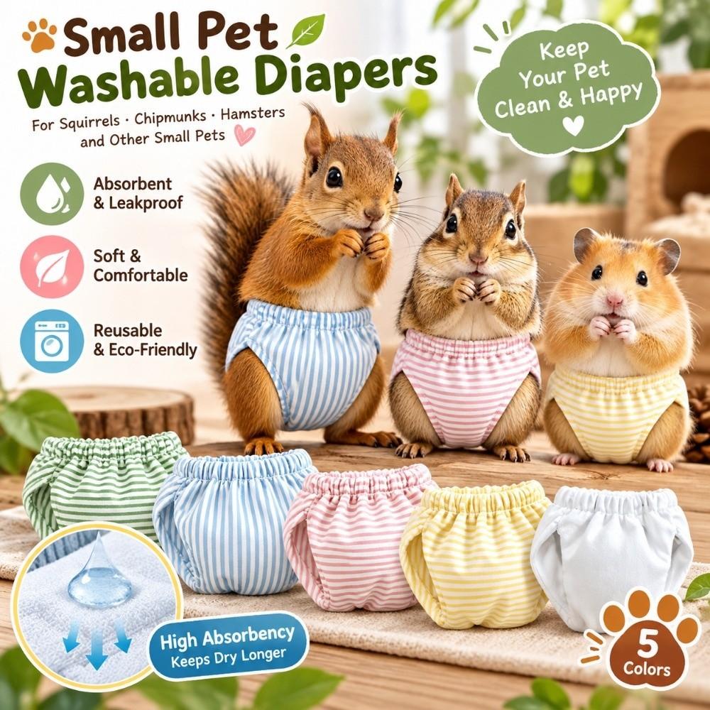 Breathable Hamster Training Pants Absorbent Hamster Underwear Soft Squirrel Diapers Senior Pets