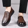 FashionMen Casual Flats Male Business Shoes Classic Leather Shoes Men's Low Heel Loafers Shoes Comfortable Breathable Dress Footwear