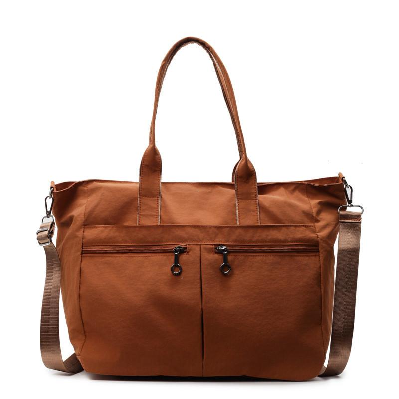 Minimalist Nylon Bag For Women With Zipper Closure And Inner Pocket For Daily Use