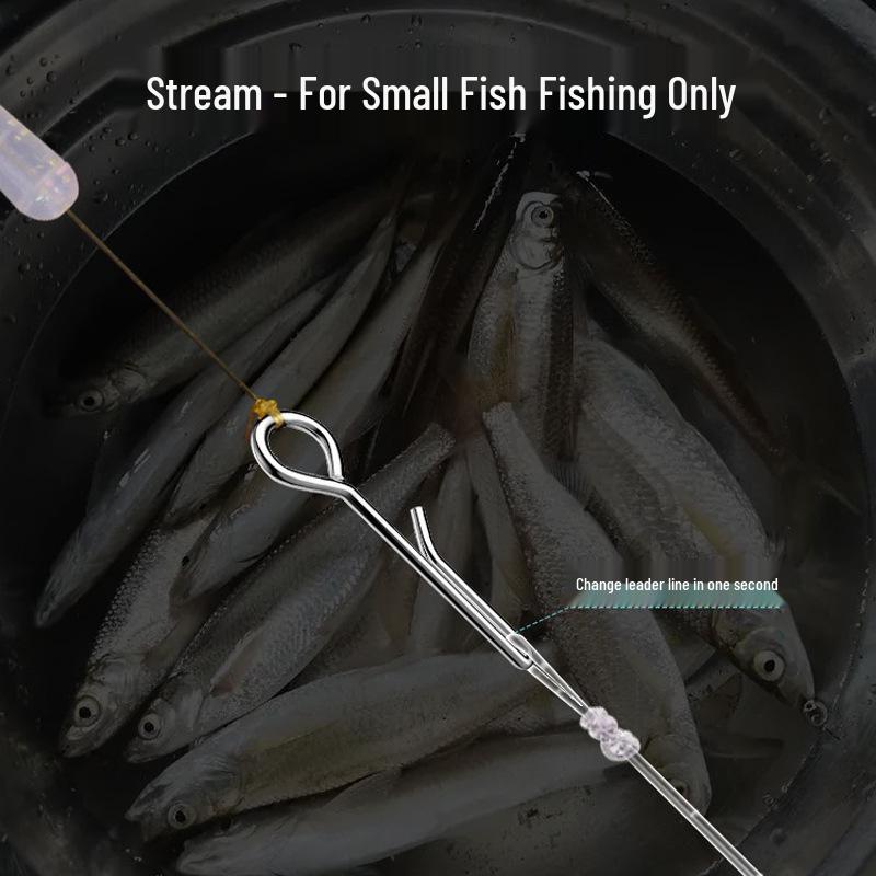 Quick Connect Snap Swivel for Fishing with Attached Leader Line Clip