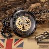 Lady Pocket Watch Skeleton Mechanical FOB VIntage Pocket Watch for Men Montre De Poche Retro Steampunk