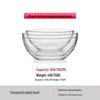 Wuhe Japanese Transparent Glass Salad Bowl Set (3-Piece)