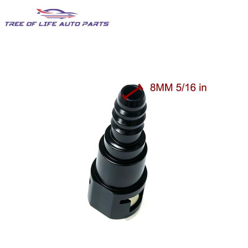 1/2/5/10x FUEL LINE QUICK CONNECTOR ADAPTS 3/8 in. 9.49mm STEEL TO 5/16" 8mm NYLON TUBING HOSE