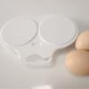 Food Grade Plastic Microwave Egg Poacher 2 Cavity Design Heat Resistant Perfect For Home Kitchen Breakfast