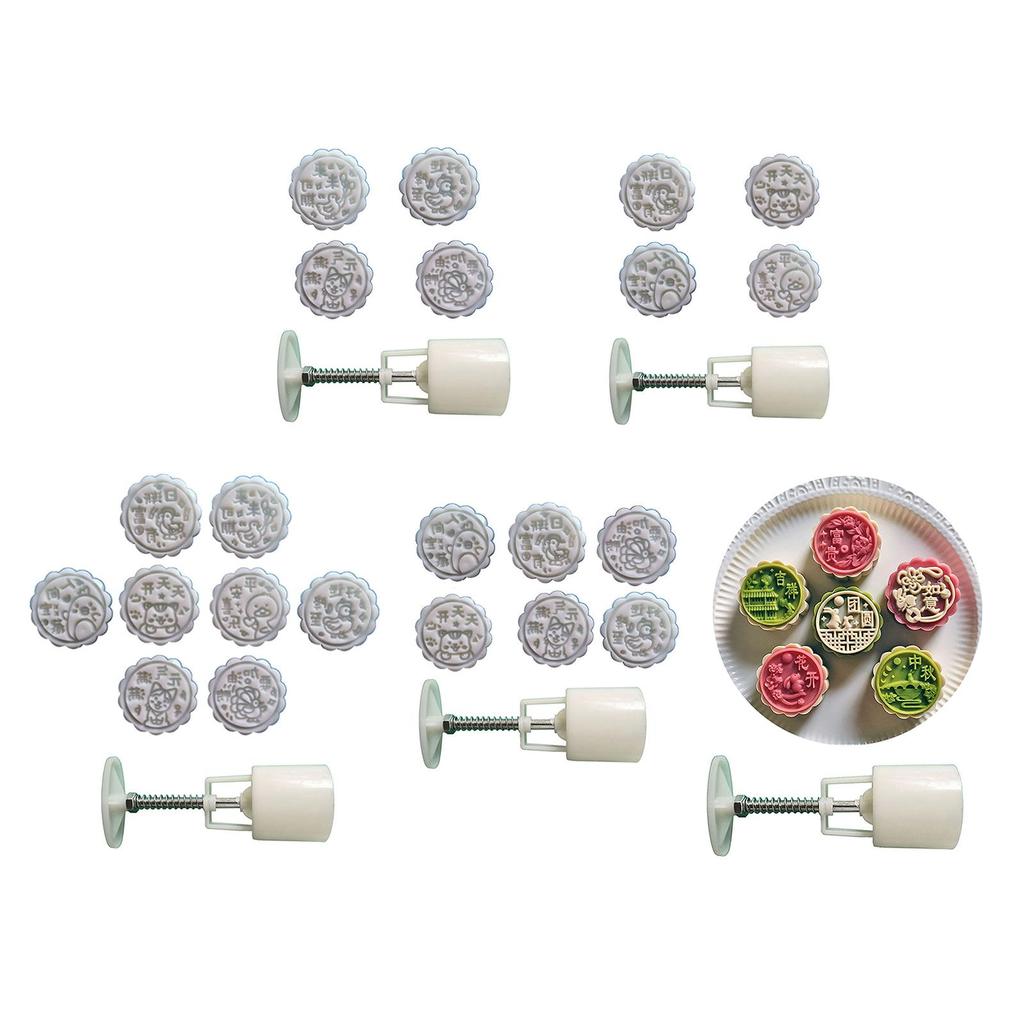 Hand Pressed Mooncakes Mold Bean Pastes Cake Mould Festival ABS Plastic Pastries Mould Kitchen Dessert Baking Supplies