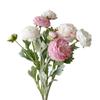 Pall Paeonia Lactiflora Fake Flower Bouquet Used Flocking For Wedding Decor