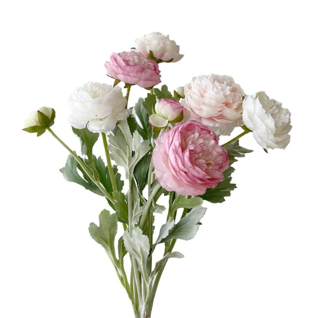 Pall Paeonia Lactiflora Fake Flower Bouquet Used Flocking For Wedding Decor