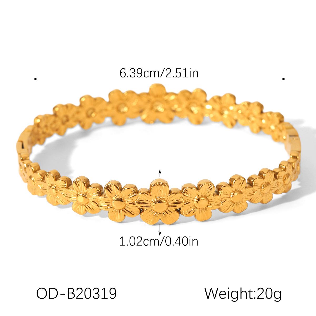 Браслет  Лепесток  из нержавеющей стали: Женский водонепроницаемый, универсальный цветочный браслет