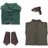 Adult Medieval Renaissance Costume Retro Green Warrior Pirate Cosplay Outfit