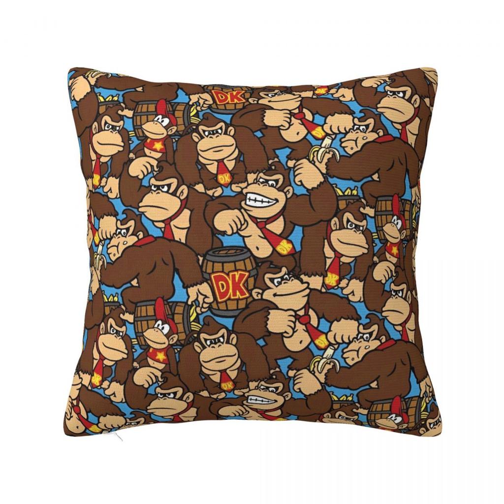 Donkeys Kong Bananzas Pillow Case Cushion Cover Polyester Graphic Pillow Cover Morden Pillowcases For Sofa Home Decorative