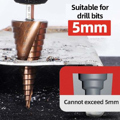 Step Drill Bit Universal Drilling Ultra-Hard Tapered Step Drill Bit for Metal Stainless Steel Multi-Functional Reaming Tool
