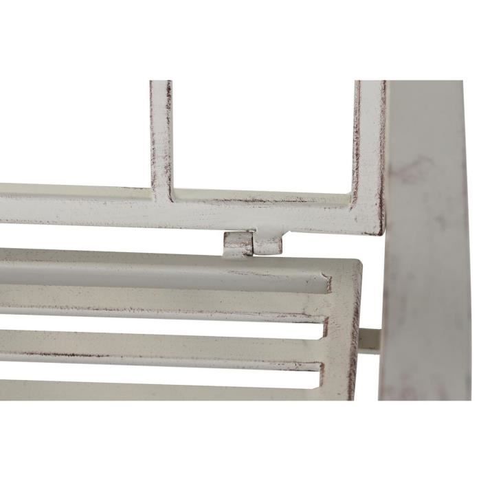 Chaise De Jardin - Métal - Blanc - 63x52x98 Cm - Stable Et Durable - Usage Extérieur