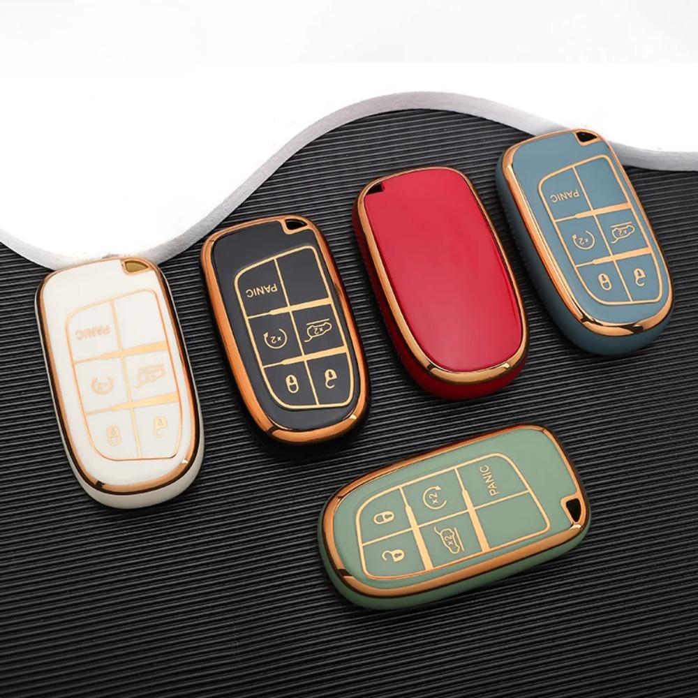 TPU Car Remote Key Case Cover Shell for Jeep Renegade Grand Cherokee for Dodge Ram 1500 Journey Charger Challenger Fiat Durango