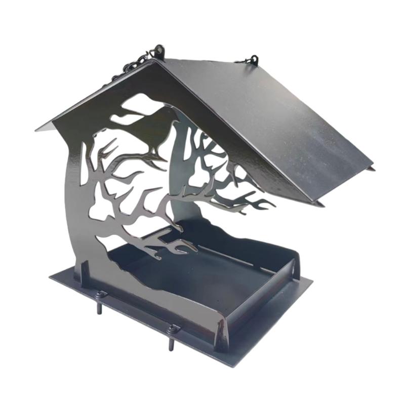 Bird Feeders Treehouse Feeding Tray Bird Feeders Large Capacity Wild Bird Feeders for Bird Enthusiasts 1