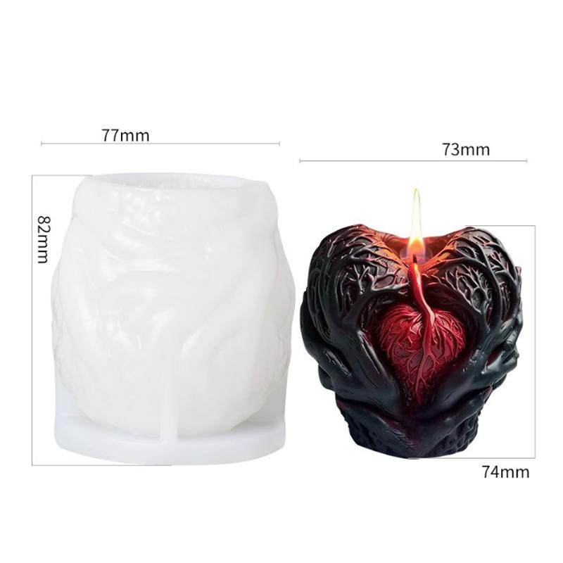 

Формы для свечей в форме сердца Формы для свечей на Хэллоуин 3D Формы для поделок своими руками из смолы Новые D