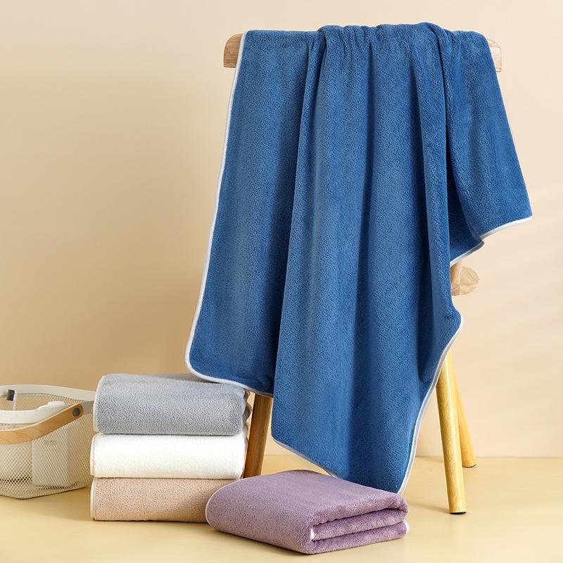 

Банное полотенце Coral Velvet, домашнее, однотонное, из чистого хлопка, для взрослых, впитывающее, мягкое, для детей, банный халат, пляжное полотенце 70*140cm