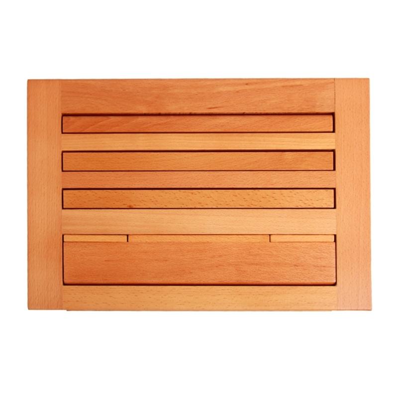 Support de lecture pliable en bois peu encombrant avec clip pour page, angles réglables, support pour manuel, partitions de musique, livre de cuisine