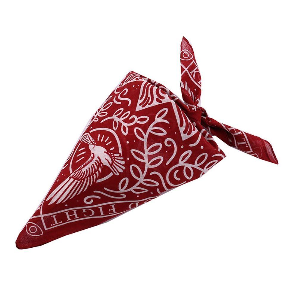 55x55cm Men's Headscarf Handshake Print Imitation Silk Woman Hip Hop Face Towel Breathable Peace Dove Arabic Square Headscarf