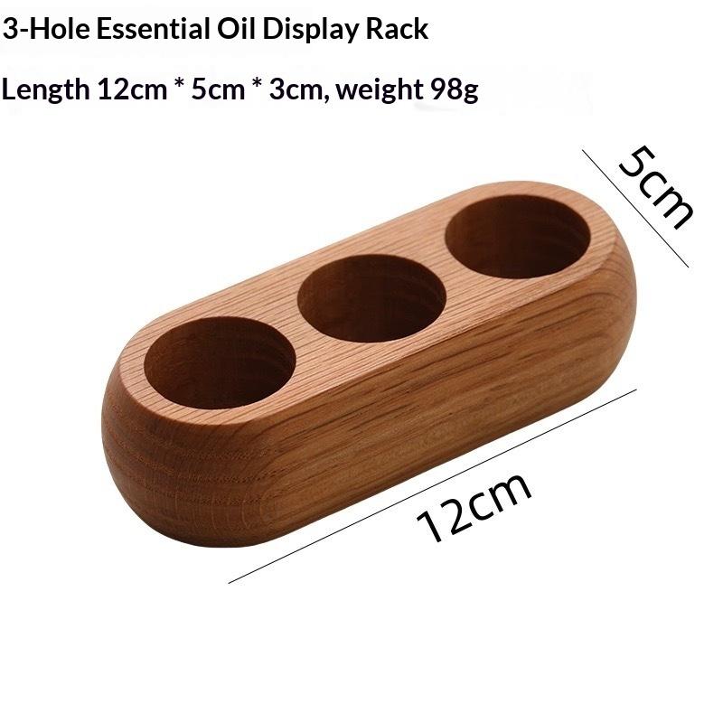 3/9 Grids Wood Essential Oil Storage Rack For Beauty Salon Essential Oil Storage Boxes Essential Oil Placement And Display 3 holes