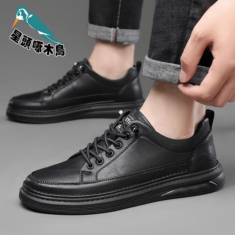 Star-headed Woodpecker 2025 Spring and Autumn New Men's Versatile Business Casual Leather Shoes