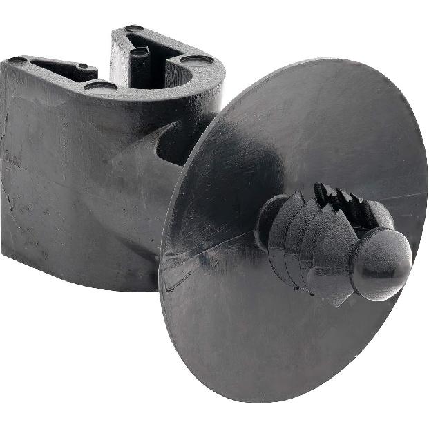 Black Nylon 1/4 Brake Line Mounting Clip - Single Slot - Bag of 10 - Premium
