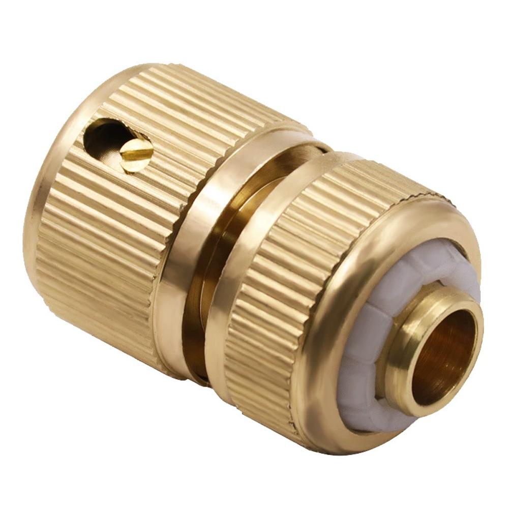 Garden Hose Quick Connector 4-Point Copper Thread Water Pipe Adapter for Drip Irrigation System Fitting Joint