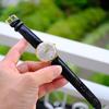 Used Operating Royal Orient 19 jewels manual winding men's watch gold color