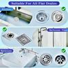 Pack of 2 Hair Catcher Drain Cover 5inch rustless Construction Sink Catches Standard Fit for Sink Tub Shower Applications