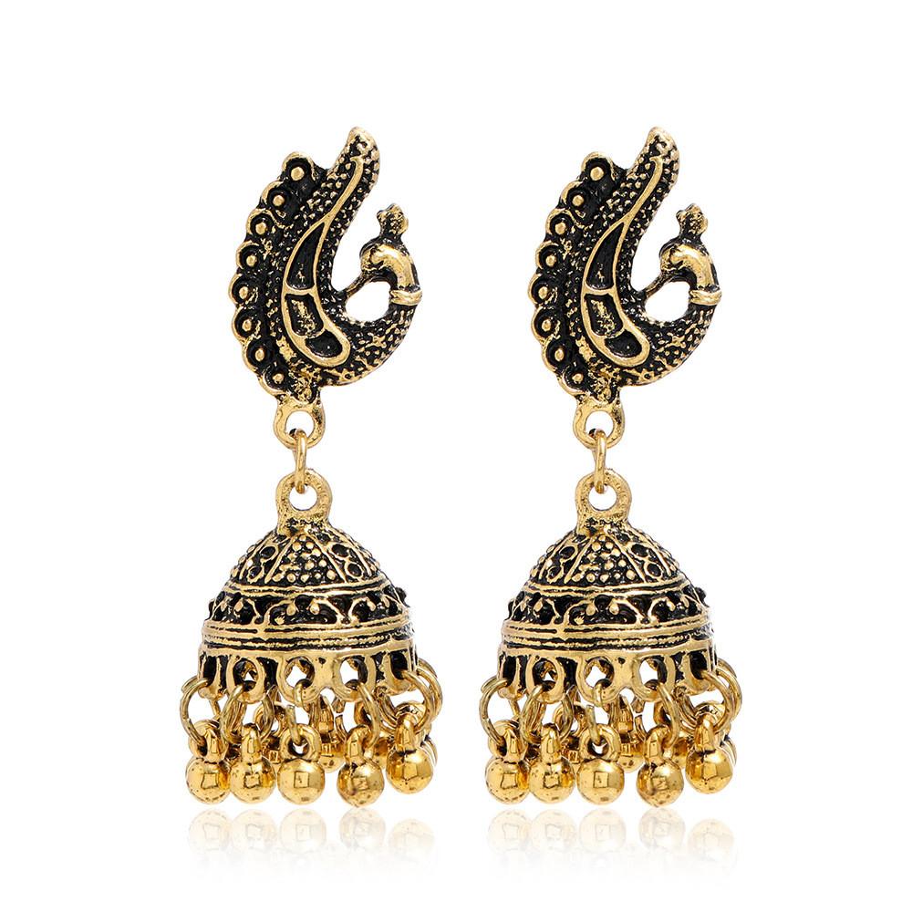 And Gold Silver Tone Alloy Jhumka Earrings With Vintage Style For Women
