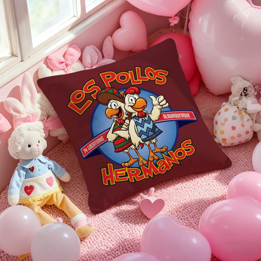 L-Los Pollos H-Hermanos Kissenbezug Musterbedruckte Kissenhülle für Wohnzimmer-Sofakissenbezug & Schlafzimmerdekoration