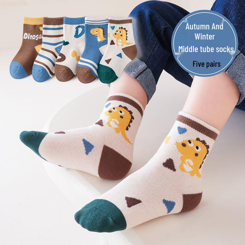 

Autumn Mid-Calf Cartoon Socks for Kids, Ages 1-3, Boys & Girls 3-5 years (shoe size 22-26)