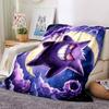 Gengar Moon  Flannel Blanket Super Soft Warm Cozy Blanket for Sofa Bed Office Travel All‑Season Home Decor Gift