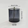 1PC Table Candle Rustic Oil Lamp with Wick Home Decoration Grey Green Cylindrical Transparent Glass Candlestick Christmas Dinner
