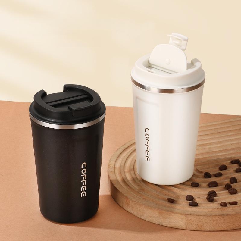 Vacuum Insulated Coffee Insulated - Double-Wall Stainless Steel Leakproof Insulated Flask, 304 Grade Reusable Travel Mug