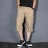 Werkzeugshorts Herren Sommer dünn Mehrere Taschen Baumwolle Cropped Hosen Übergröße Locker Freizeit Hosen Outdoor Sport