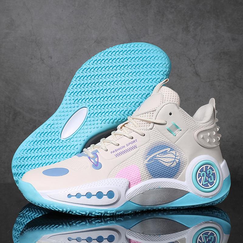 Mens Basketball Shoes Outdoor Field Training High-top Leather Wear-resistant Comfortable Sports Shoes for Men Basketball Boots