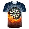 Summer Trendy Personalized Creative Round Pattern 3D Digital Printed Short Sleeved Men's Women's T-shirts