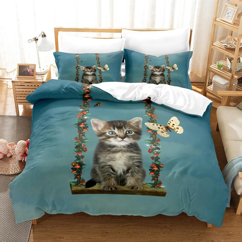 Cute Dog Bedding Set Single Twin Full Queen King Size Pet Dog Bed Set Aldult Kid Bedroom Duvetcover Sets 3D Print