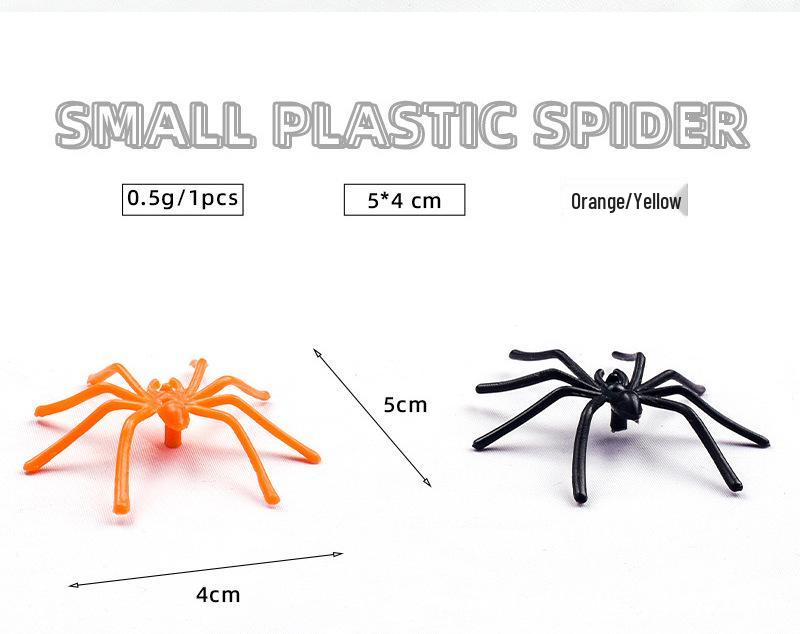 

Luminous Halloween Tiny Spider Prank Toy - Black & Orange Decoration
