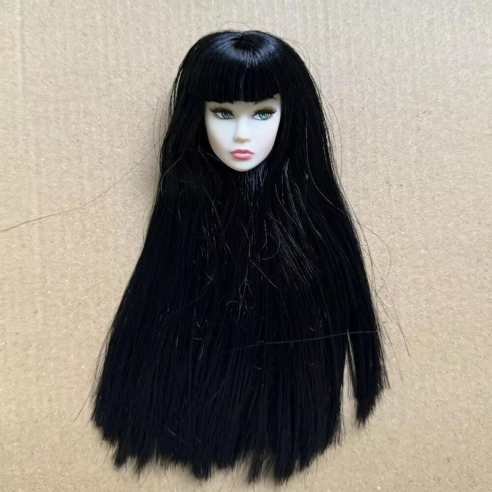 Langhaar Puppenkopf Weiß Normal Gebräunte Haut Mode Puppenkopf für 11,5 Zoll BJD Puppenkörper