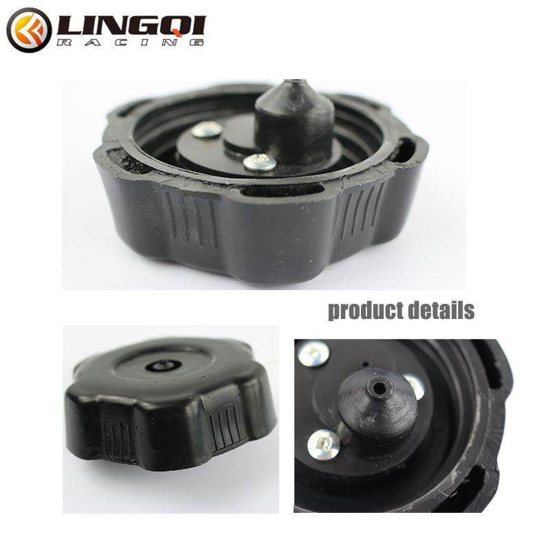 LYNNCHI Motorcycle 52mm Black Fuel Tank Cap Plastic Gas Petrol Tanks Cover Caps For Off Road Vehicle 49cc 70cc 90cc 110cc ATV
