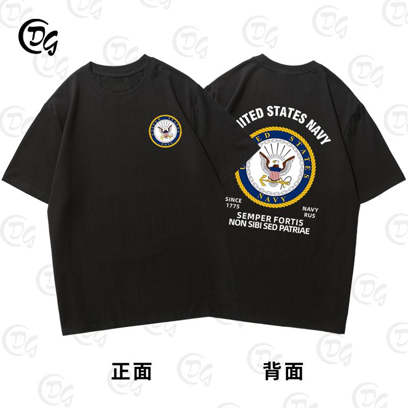 2025 Vereinigte Staaten von Amerika Marine Luftwaffe Armee Kurzarm-T-Shirt Kleidung Sommer Freizeit Reine Baumwolle Alles Harajuku