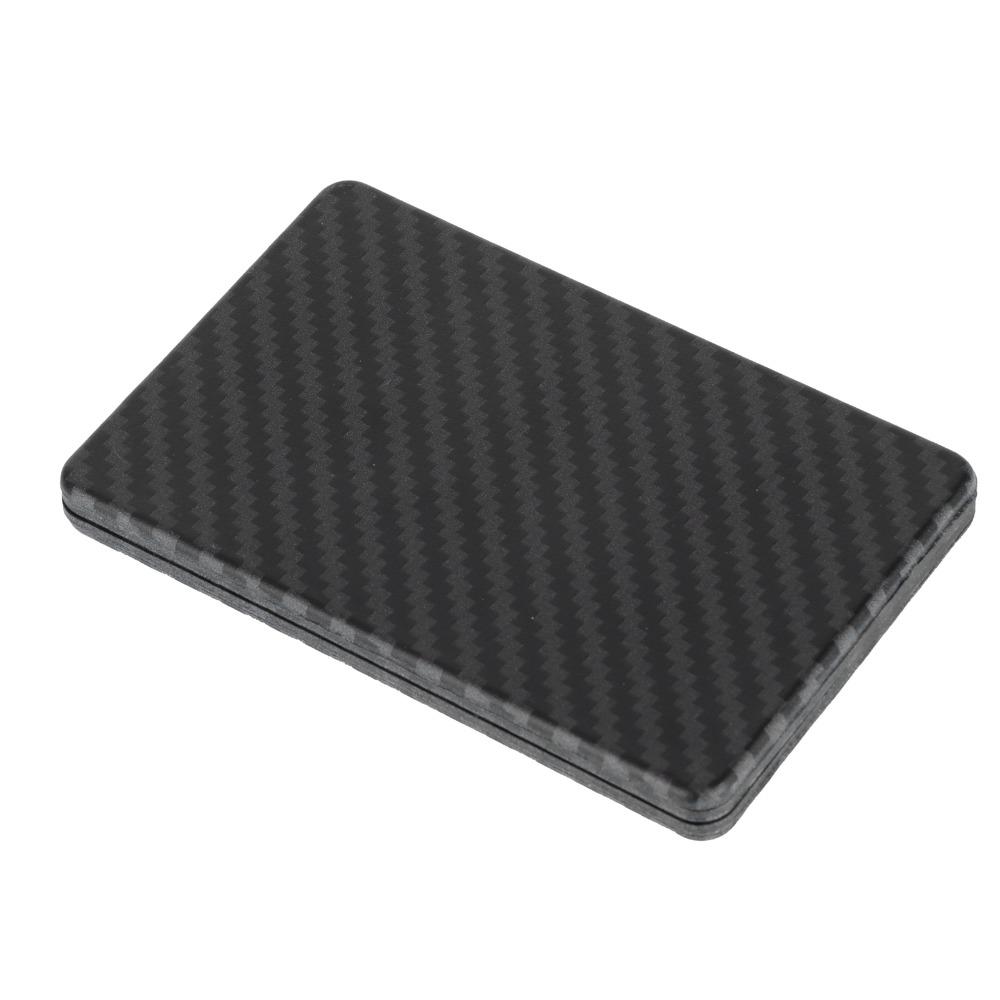Portatarjetas de Fibra de Carbono de Imitación Organizador de Tarjetas Portátil Multifuncional Carteras de Tarjetas Minimalistas Ligeras Uso Diario