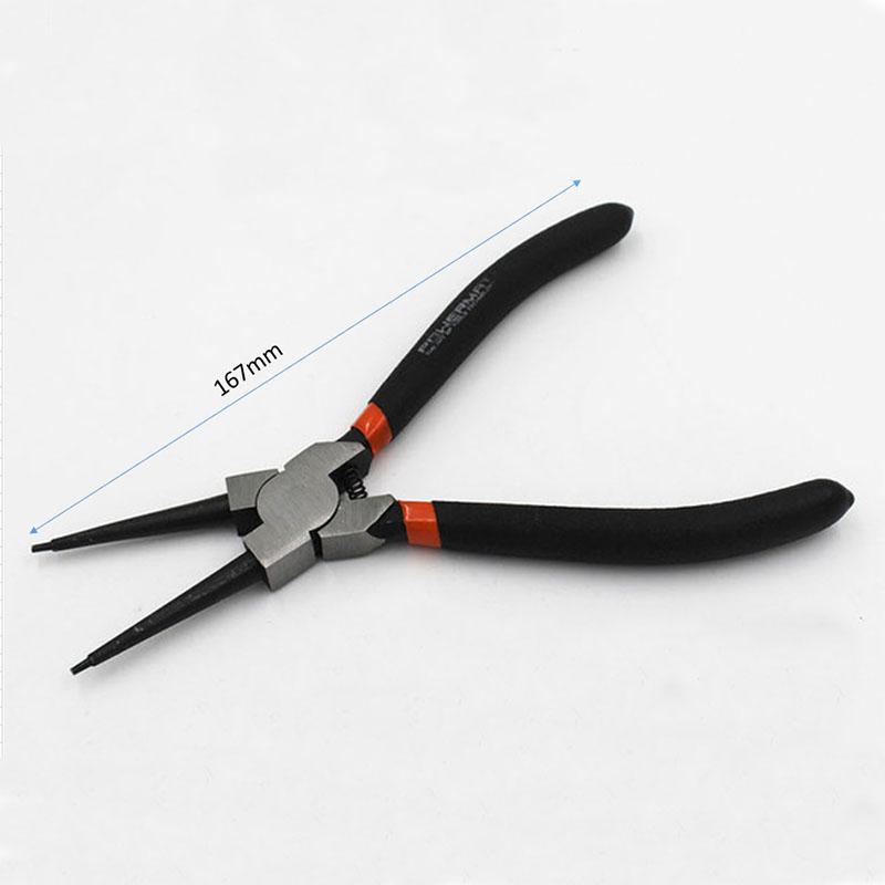 7'' Long Nose Plier Staight Bent Plier Inner Outer Retaining Snap Ring Remover Tool Multifunctional Snap Ring Circlip Pliers For